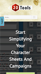 Mobile Screenshot of d20tools.com